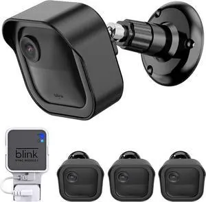 All-New Blink Outdoor Camera Mount, Compatible With Outdoor (4th & 3rd Gen), 360 Degree Adjustable Wall Mount With Sync Module Mount, Cameras Not Included (3Pack, Black)