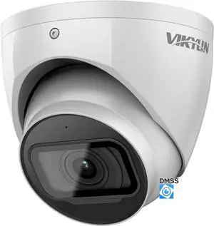 VIKYLIN 4MP PoE IP Camera Starlight 0.006Lux@F1.6, Dome/Turret Secrutiy Camera with IVS,2.8mm Lens 164ft IR Night Vision, Built-in Mic, AI Human Vehicle Detection, IP67, DMSS/SmartPss Lite