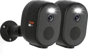 Rraycom 2Pack 5G&2.4G Security Cameras Wireless Outdoor - 2K Tuya Smart Camera for Home Security with AI Motion Detection, Spotlight, Color Night Vision,2-Way Audio, Waterproof, SD/Cloud,Works w/Alexa