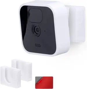 BRAINWAVZ Adhesive Blink Outdoor Indoor Camera Mount (3RD GEN), 2 Pack Holder, No Hassle Installation, No Screws, No Mess Bracket Stand, (White)