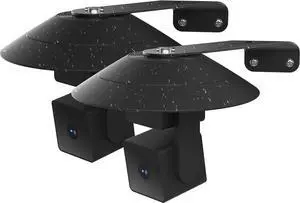 Gcioii 2 Pack Wall Mount for WYZE Cam Pan V3,Weatherproof Cover and Outside Corner Accessories,Reduce Blind Spots (Black,Camera not Included)