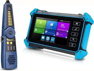 EVERSECU CCTV IP Camera Tester Monitor with Cable Tracer, 8MP AHD CVI TVI CVBS IP Camera Test 4K HD Display Video Monitor 5inch IPS Touch Screen IPC Tester with POE PTZ WiFi RS485 HDMI & VGA Input