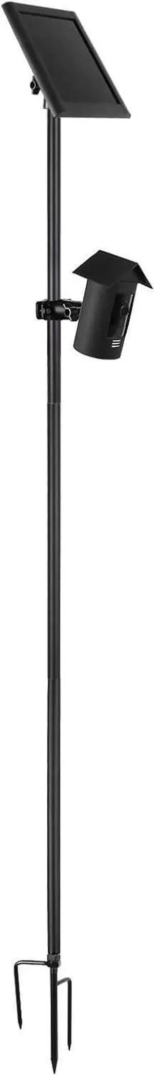 31.49-47.24inch Ground Stake Mount and Weatherproof Silicone Cover Skin Compatible with Stick Up Cam Battery Camera and Solar Panel Ground Stake Mounting Bracket (Black)