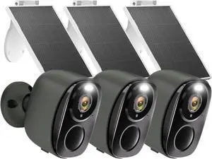 Security Cameras Wireless Outdoor -2K Home Security Camera Battery Powered, Outdoor Security Cameras with 3MP Color Night Vision/Spotlight/IP65 Waterproof/PIR Detection/2-Way Talk/Cloud/SD-up to 256G