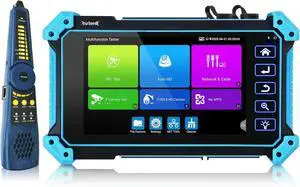 Rsrteng 8K IP Camera Tester with Cable Tracer, IPC-5200C Plus 8MP AHD CVI TVI SDI CVBS IP Camera Test 4K HD Display Video Monitor 5.4 inch IPS Touch Screen IPC Tester Support POE PTZ RS485 HDMI & VGA