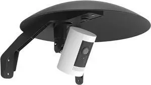 Holicfun Sun & Rain Shade Cover with 360° Adjustable Mount for Ring and Blink Outdoor Security Cameras - Black