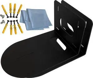 2 Pack PTZ Camera Wall Mount Bracket Black Sturdy Durable Universal Support Compatible with Most Centre Mount Cameras Complete with Microfibre Cleaning Cloth and Installation Hardware