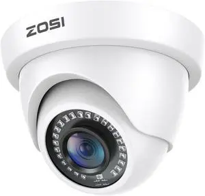 ZOSI 2.0MP 1080P 1920TVL HD-TVI CCTV Security Dome Camera Outdoor Indoor,80ft IR Night Vision,for HD-TVI, AHD, CVI 720P,1080P,5MP,4K Analog Surveillance DVR