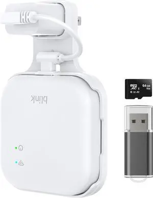 HomeMount 64GB Micro SD Card Outlet Wall Mount for Blink Sync Module XR with Short Cable, Save Space and Easy Move Wall Holder Mounting Bracket for Blink Outdoor Indoor Home Security Camera