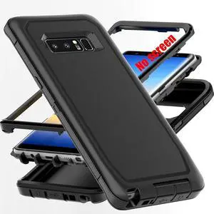 AYMECL for Note 8 Case,[Military Grade] 3 in 1 Full Body Shockproof Dust/Drop Proof Heavy Duty Protection Cover,for Samsung Galaxy Note 8 6.3 Inch,Black