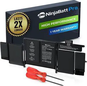 NinjaBatt Battery A1502 A1582 for Apple MacBook Pro Retina 13 A1493 [Early 2015, Mid 2014, Late 2013] - High Performance [75Wh/11.42V]