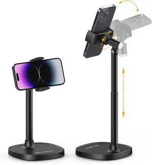 Cell Phone Stand, Ulanzi Height Adjustable Phone Holder, Desk Phone Stand for All Mobile Phone, Desk Phone Holder for iPhone 14/13/12 Pro/XS Max/XR, Samsung Galaxy S22/S21/S20/S10 and Other Phones Cell Phone Stand, Ulanzi Height Adjustable Phone Holder, Desk Phone Stand for All Mobile Phone, Desk Phone Holder for iPhone 14/13/12 Pro/XS Max/XR, Samsung Galaxy S22/S21/S20/S10 and Other Phones