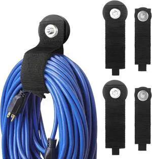 Kanemc 4PCS Magnetic Cable Storage Straps Heavy Duty, Extension Cord Holder Magnet Hooks for Hanging Cables Hoses Workshop Rope Garden Garage Organization Kanemc 4PCS Magnetic Cable Storage Straps Heavy Duty, Extension Cord Holder Magnet Hooks for Hanging Cables Hoses Workshop Rope Garden Garage Organization