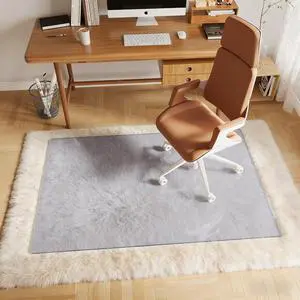 Glass Chair Mat, 36"x55" Heavy Duty Office Chair Mat for Carpet, Grey Carpet Protector Mat for Office Chair, Hides Dirt/Fur Better, Noise-Free Gliding Shatterproof for Home Office Desk Glass Chair Mat, 36"x55" Heavy Duty Office Chair Mat for Carpet, Grey Carpet Protector Mat for Office Chair, Hides Dirt/Fur Better, Noise-Free Gliding Shatterproof for Home Office Desk