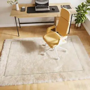 Glass Chair Mat, 36"x55" Office Chair Mat for Hardwood Floor, Clear Carpet Protector Mat for Office Chair, 4 NonSlip Pads, Noise-Free Gliding Shatterproof for Home Office Desk Glass Chair Mat, 36"x55" Office Chair Mat for Hardwood Floor, Clear Carpet Protector Mat for Office Chair, 4 NonSlip Pads, Noise-Free Gliding Shatterproof for Home Office Desk