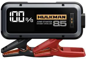 Hulkman Alpha85 Smart Portable Jump Starter, 2000A Battery Booster Pack with LED Display, Flashlight, 74Wh Power Bank & Jumper Cable, 12V Jump Box for up to 8.5L Gas & 6.0L Diesel, Cars, SUVs & Trucks Hulkman Alpha85 Smart Portable Jump Starter, 2000A Battery Booster Pack with LED Display, Flashlight, 74Wh Power Bank & Jumper Cable, 12V Jump Box for up to 8.5L Gas & 6.0L Diesel, Cars, SUVs & Trucks