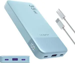 JUOVI Power Bank 10000mAh, 35W Portable Charger,Fast Charging Portable Battery Pack with PD 3.0 & QC 4.0, USB C Portable Power Bank for iPhone 15 14 13 Series, Galaxy, Tablet, Switch, and More (Blue) JUOVI Power Bank 10000mAh, 35W Portable Charger,Fast Charging Portable Battery Pack with PD 3.0 & QC 4.0, USB C Portable Power Bank for iPhone 15 14 13 Series, Galaxy, Tablet, Switch, and More (Blue)