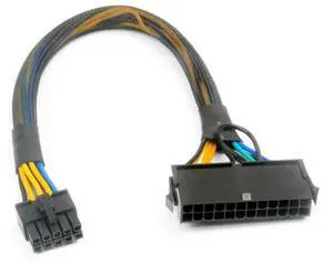 24 Pin to 10 Pin ATX PSU Main Power Adapter Braided Sleeved Cable for for PC and Servers 12-Inch(30cm) 24 Pin to 10 Pin ATX PSU Main Power Adapter Braided Sleeved Cable for for PC and Servers 12-Inch(30cm)