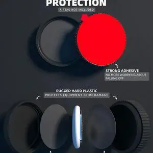 For Airtag Holder Case With Adhesive Sticker For Mountain Bike Anti-Lost GPS Location Case, Easy Install Easy To Us For Airtag Holder Case With Adhesive Sticker For Mountain Bike Anti-Lost GPS Location Case, Easy Install Easy To Us