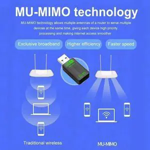 AX900 USB 6 Bluetooth 5.4 Adapter 2In1 Dongle Dual Band 2.4G&5Ghz USB Network Wireless Wlan Receiver