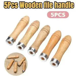 5pcs Wooden File Handle Strong l Collar For File Craft Polishing 9cm For Wood Rasp Screwdrivers Rust Proof Hand Tool