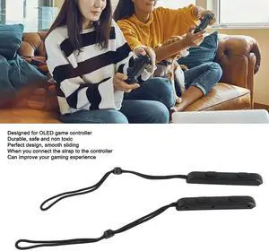 Universal Anti Slip Anti Lost Gamepad Wrist Strap 2Pcs Ergonomic Design for Nintendo Switch OLED Joycon Controller Gaming Travel
