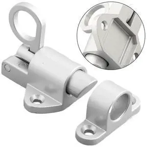 Aluminum Alloy Security Automatic Gate Lock Spring Bounce Door Bolt Latch Gate Latch Lock Grey Aluminum Latch Lock In Stock