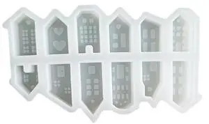 House Handicraft Mold Ornament Reusable Art House Candle Molds House Shaped Candlestick Silicone Mould Table Decorations