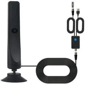 TV Antenna High Gain Indoor Digital Antenna Amplified Signal Booster for Wide Range HDTV Reception Home TV