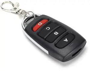 KB1304A Learning Code 433MHz 4 Key Remote Control Adjustable Code Long Range for Garage Door Gate Home Security Easy Portable