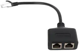 Universal RJ45 Ethernet Adapter Cable Extension 1 to 2 Port Excellent Connection Transmission Y Splitter Adapter for Home Office