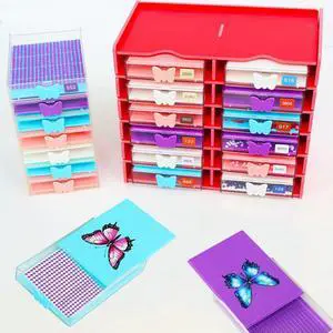 4Pcs Diamond Painting Tray Diamond Painting Beads Sorting Tray with Sppon & Brush Diamond Container for Kids Adults 4Pcs Diamond Painting Tray Diamond Painting Beads Sorting Tray with Sppon & Brush Diamond Container for Kids Adults