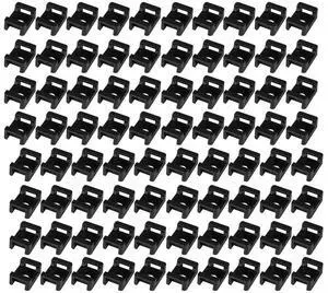 100PCS HC-2 M6 Cable Zip Ties Base Mount Screw Fixing Wire Holder Organizer  For Test Measurement Tool Accessory