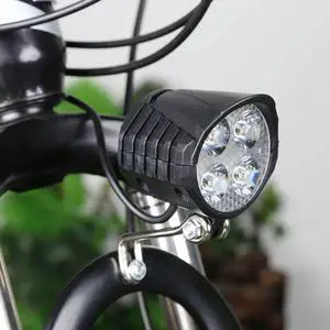 Electric Bicycle Light High Brightness Electric Scooter LED Front Light with Horn 48V Energy Saving Replacement Parts