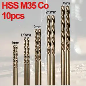 Tools Drill Bit Stationary Use Auger Handheld Use Cobalt M35 Set Tool 10pcs 1mm 1.5mm 2mm 2.5mm 3mm Drilling Best