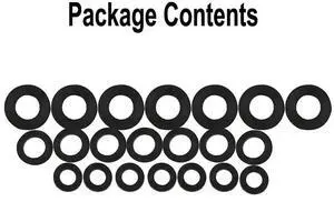 21pcs Tap SpFaucet Washers Rubber Sealing Gasket 3/8\" 1/2\" 3/4\" Rubber Washers Kitchen Bathroom In Stock Wholesale