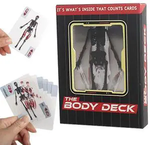 3D Image Educational Cards Reusable Body Transparent Playing Cards Multi-Purpose Human Anatomy Playing Cards for Kids Gifts