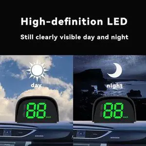 Car Digital GPS Speedometer HUD Heads Up Display With Speed,Kmh USB Plug Play For All Cars