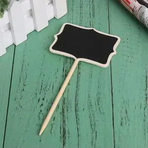 20Pcs Wood Child Chalkboard Mini Note Board Rectangle Chalkboard for Special Event Decorations