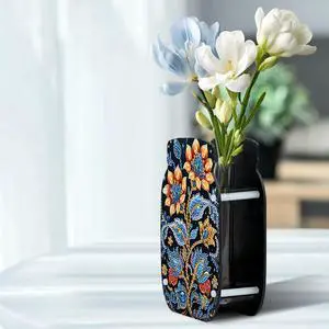 Dreamy Flowers Acrylic Double Sided Special Shape Diamond Painting Vase
