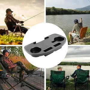 Clip On Table Tray Universal Chair Cup Holder Folding Relaxing Chair Drink Holder for Fishing Camping Beach