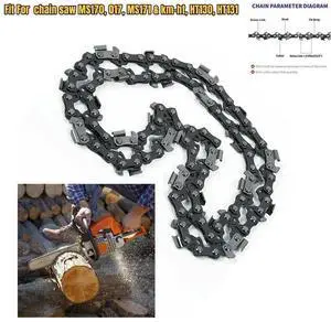 Chainsaw Replacement Chain 14 Inch 3/8 LP 50DL High Hardness for Stihl MS170 MS171 MS181 MS190 Wood Cutting for Home Garden