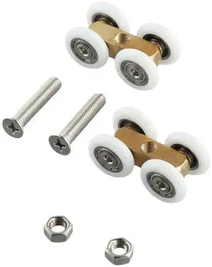 2Pcs Shower Room Copper Four-wheel Hanging Pulley Roller For Bathroom Glass Slide Door Waterproof Bearing Crane Toilet Door 2Pcs Shower Room Copper Four-wheel Hanging Pulley Roller For Bathroom Glass Slide Door Waterproof Bearing Crane Toilet Door