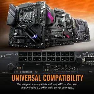 ATX 24-pin 90 Degree Power Connector 5V 3 Pin ARGB ATX 24Pin Female To 24pin Male 90° Power Adapter for Computer Motherboard ATX 24-pin 90 Degree Power Connector 5V 3 Pin ARGB ATX 24Pin Female To 24pin Male 90° Power Adapter for Computer Motherboard