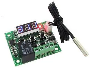 2Pcs W1209 Temperature Controller Module With Case LED Display Digital Thermostat Module With Waterproof NTC Probe Easy To