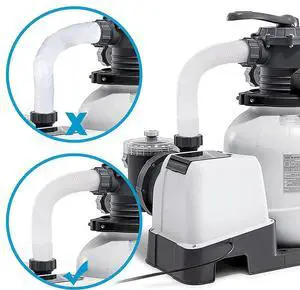 11535 Pool Pump Hose 16 Inch Pool Sand Filter Pump Hose Salt Water Pump Hoses for Intex Pool Sand Filter Pumps Saltwater Systems