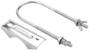 Double Antenna Mast Clamp V Jaw Block with U Bolts Heavy Duty Anti-Rust Mast to Mast Mount Bracket Kit for TV,CB,Ham