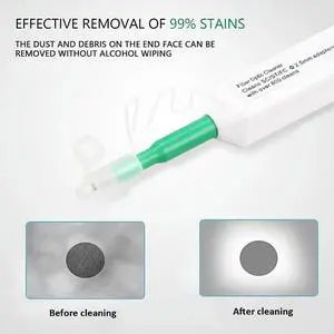 Measurement Fiber Cleaner For SC ST FC E2000 One-Click 2.5mm Antistatic Resin Cleaning Pen Fiber Optic FC