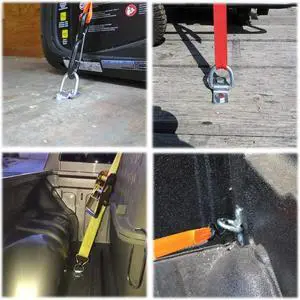 4Pcs 3/8 Heavy Duty D Rings Tie Down Anchors 2400LBS Surface Floor Mount Tie Down Ring Trailer Lorry Truck Marine Rope Fastener