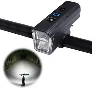 Bicycle Front Light Bicycle Light Waterproof Bike Flashlight Rechargeable Bicycle Head Light Automatic Sensor for Night Riding